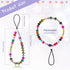 6 Pieces Beaded Cell Phone Lanyard Strap, Bling Wristlet Chain for Girls Women, Various Color