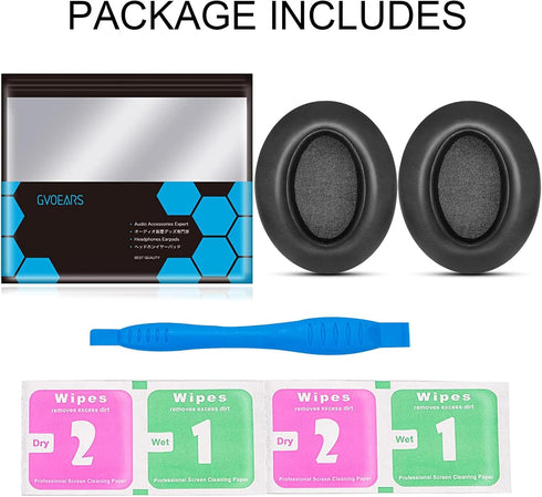 GVOEARS Replacement Earpads for Sony WH-XB910N Headphones, Premium Memory Foam, Soft and Durable Leather