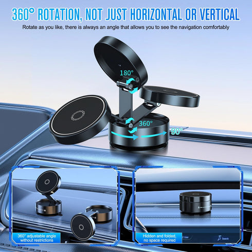 zardlect Vacuum Adsorption Magnetic Phone Holder,Magnetic Suction Phone Mount, Adjustable Electric Magnet Phones Holder