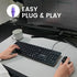 Perixx PERIBOARD-117P Wired PS2 Full Size Keyboard - Big Print Letters - Black - US English