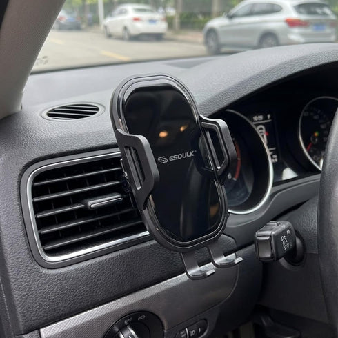 Esoulk 360 17/16/15/14/13 One-Touch Air Vent Car Phone Holder, Push Button Release Vent Phone Mount, Rotation Phone
