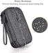 Electronic Organizer Travel Cable Accessories Bag, Waterproof Case for Power Bank, Charging Cords, USB Cable (Dark Gray)