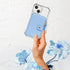 M-Plateau RFID Blocking Phone Wallet Stick on Leather, Attachable Card Holder for Most Smartphones (Sky Blue)
