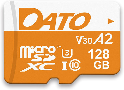 DATO 128GB Advance Plus microSDXC Memory Card w/Adapter, UHS-I, C10, U3, V30, A2,