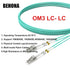 LC to LC Fiber Patch Cable OM3 1M/3ft, 10GB Duplex 50/125um Multimode Fiber Cord LSZH