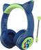Riwbox CF9 Cat Ear Kids Bluetooth Headphones with LED Light, Safe 85dB Volume Limit