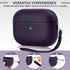 Upgrade Cover for Airpods Pro Case, Leather Texture Full-Body Protective Case, Wireless Charging, Burgundy