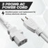 THE CIMPLE CO 15 3 C13 5-15P C13 320-15 (4 FT - Prong AC Power Cable for Computer, Medical, Server, & Desktop - Power