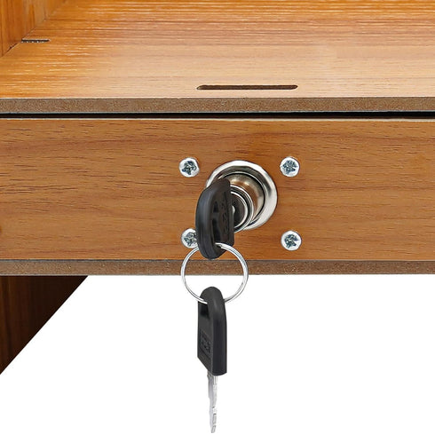 QUSKLISU (07) Computer Monitor Stand, Computer Rack with Drawers, Two top Platforms Desk Organizer Monitor Stand