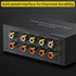 PROZOR RCA Switch 4 Way Bi-Directional RCA Splitter, Volume Control, No Power Supply Needed