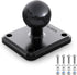 TUSITA Metal Rectangular AMPS Connection Plate, Black, with B Size 1" Ball