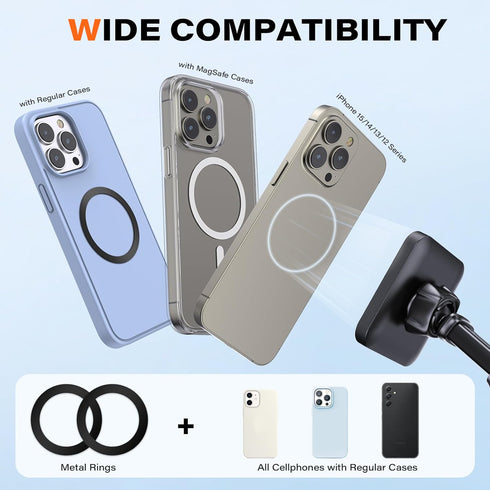 APPS2Car MagSafe Car Mount, Dashboard Windshield Magnetic Phone Holder for iPhone with Enlarged Suction Cup