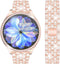 Bands for Samsung Galaxy Watch Active 2 40mm/44mm - Shiny Diamond Stainless Steel Strap with Rhinestone Cover