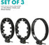 Movo FR3 Adjustable Follow Focus Ring Set of 3, 65mm, 75mm, and 85mm Lens Gear Rings, Standard 32 Pitch - 0.8 mod