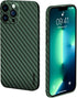 memumi Slim Case for iPhone 13 Pro Max, 0.3 mm Matte Carbon Fiber Pattern, Ultra Thin Scratch Resistant Green