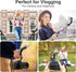 1/4 17 16 15 14 13 elitehood Magsafe Tripod Mount Adapter with Screw & Hot Shoe, Lightweight Compact Cell Phone Tripod