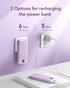 VEGER Portable Charger 10000mAh for iPhone, Built-in Cables and Wall Plug, Slim Fast Charging Power Bank - Purple