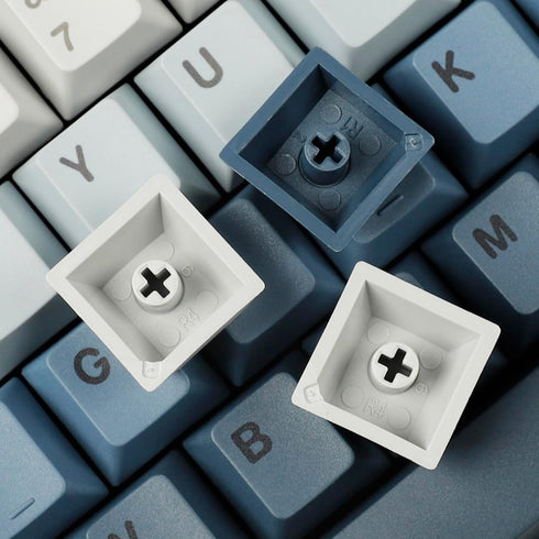 YMDK PBT Gradient Keycaps Cherry Profile Dye Sub Mac Keyset for ANSI ISO 104 TKL GK61 96 75 GMMK NCR80 Mx 1.7mm