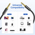 3.5mm (26.2ft/8m, SYNCWIRE Nylon Braided Aux Cable Hi-Fi Sound), Audio Auxiliary Input Adapter Male to Male AUX Cord