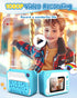 Instant Print Kids Camera, Ink Free Printing Dinosaur Camera for Ages 3-12, Christmas Gifts, Blue