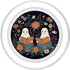 Retro Floral Spooky Bookworm Ghost Reading Book Cute PopSockets PopGrip for MagSafe