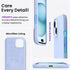 ORNARTO 15 6.7", 3 Compatible with iPhone Plus Case Slim Liquid Silicone Layers Full Covered Soft Gel Rubber Cover