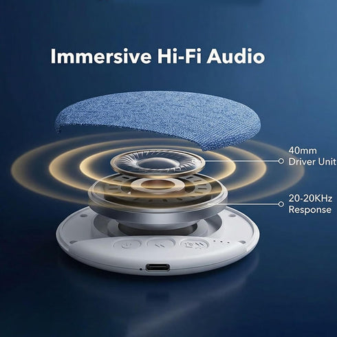 Generic Pillow Speakers for Sleeping | Built-in White Noise Hi-Fi Sound | Ultra Thin Air Conduction Pillow Speaker |