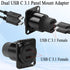 QIANRENON Dual USB C 3.1 Panel Mount Adapter - 10Gbps Type C Female to Female Connector