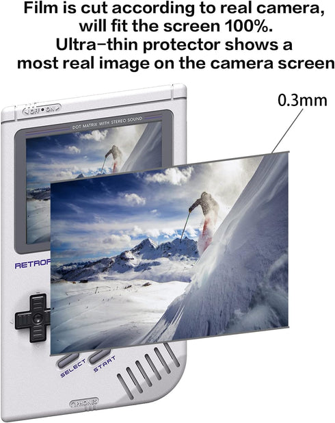 Rieibi (3 Packs) Screen Protector for Retroflag GPi CASE 2, 0.33mm 9H Hardness Tempered Glass Film Cover
