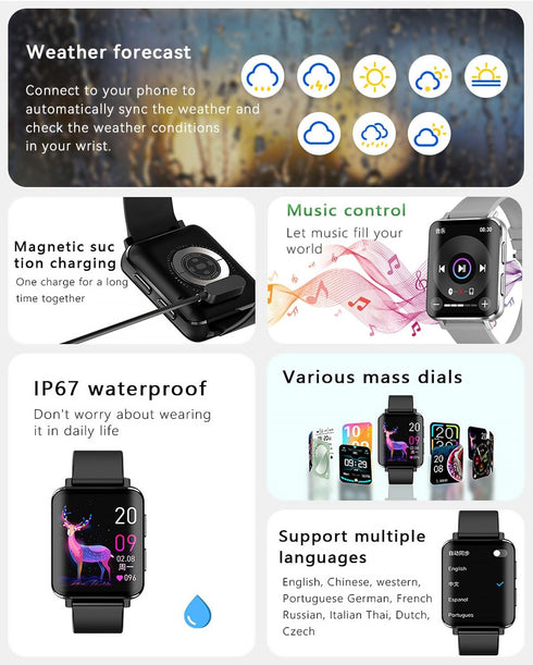 FILIEKEU Smart Watches for Men Women, Answer/Make Calls, Touch Screen Fitness Tracker, Waterproof Smart Watch