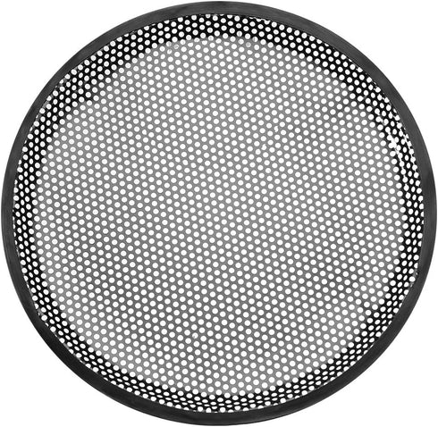 uxcell 2pcs 15" Speaker Waffle Grill Metal Mesh Subwoofer Guard Cover with Clips, Screws