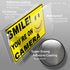 iSYFIX Smile You're on Camera Stickers for Business, 6 Pack 4x2 Inch, Self-Adhesive Vinyl Decal