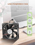 120mm 25mm 5V 3 x DC Brushless USB PC Case DVR CPU Cooling Fan with Speed Controller for WiFi Modem Cabinet Xbox DVR