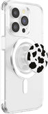 Black and White Cow Print Design PopSockets Grip for MagSafe, Cute for Boys and Teen Girls