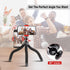 Aitteel Black(ATAY-11-1) Octopus Phone Holder Portable Flexible Cell Phone Tripod, Mini Travel Camera Stand, Compatible