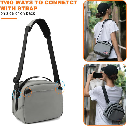 TULLIO Besnfoto Camera Bag Small Purse Crossbody Camera Shoulder Case Waterproof Canvas Cute Compact Photography Bag