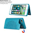 iCoverCase Wallet Case for iPhone SE (2nd), RFID Blocking PU Leather Kickstand Magnetic Shockproof Case