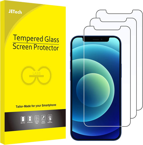 JETech Screen Protector for iPhone 12 mini - Tempered Glass Film, 3-Pack