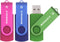 SIMMAX 3 Pack 32GB Memory Stick USB 2.0 Flash Drives Swivel Thumb Drive