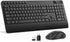 Hamile Quiet Wireless Keyboard and Mouse Combo 3-Level DPI Silent Mouse, Full-Size Ergonomic