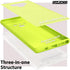 oakxco Liquid Silicone Phone Case for Samsung Galaxy Note 9, Cute Thin Slim Soft Rubber TPU Cover, Lime Neon Yellow