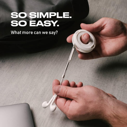 Side Winder Mini and Max Headphone, Earbud and Charging Cable Winder, Organizer for Wrapping Earbuds and Cords for