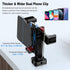 Manbily 360 180 Phone Tripod Mount, Metal Smartphone Mount Adapter with Dual Phone Holder, Swivel Flip Adjustable Clip