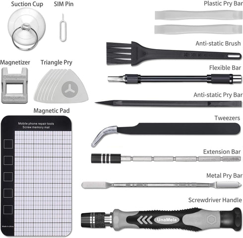 Unamela Precision Screwdriver Set, 139 in 1 Computer Repair Tool Kit with 120 Bits, Magnetic for Laptop, PC, MacBook,