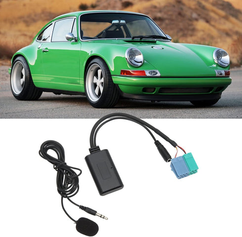 Car Bluetooth Audio Adapter Cable,Wireless Audio AUX Input Adapter Wire Bluetooth 5.0 with Microphone for