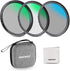 NEEWER 58mm UV/CPL/ND Lens Filter Kit with Hard Shell Case, Multicoated Optical Glass & Aluminum Frame for Camera Lens
