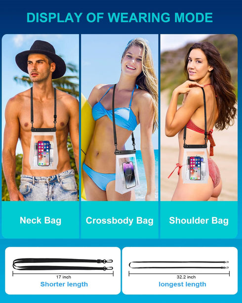 Large Waterproof Phone Pouch Floating, Case for iPhone 15 14 Pro Max 13 12 Plus 11 XS XR X Samsung up to 8.5'', IPX8
