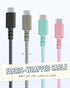 Smartish USB-C Charger for iPhone 15, Crown Joule 6 Foot Fast Fabric Wrapped Charging Cable 100W - Nylon USB C to USB C