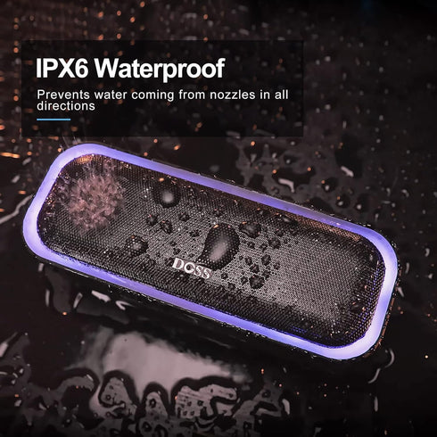 DOSS Bluetooth Speaker, SoundBox Pro Wireless Speaker with 20W Stereo Sound, IPX6 Waterproof, 20Hrs Playtime - Grey