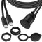 QIANRENON 2 USB C Threaded Flush Mount Waterproof Cable, Dual USB C 2.0 Male to Female Car Dash Mount Extension Cable